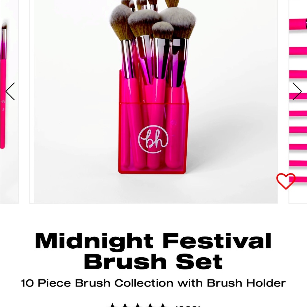 Bh Cosmetic 10 piece Brush Set + Matching Holder
